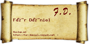 Für Dániel névjegykártya