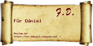 Für Dániel névjegykártya